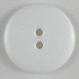 Dill - Shiny White Round Button - Various