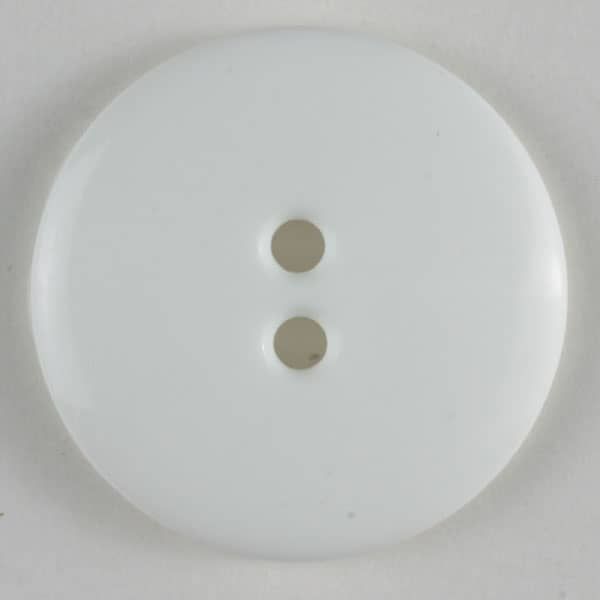 Dill - Shiny White Round Button - Various