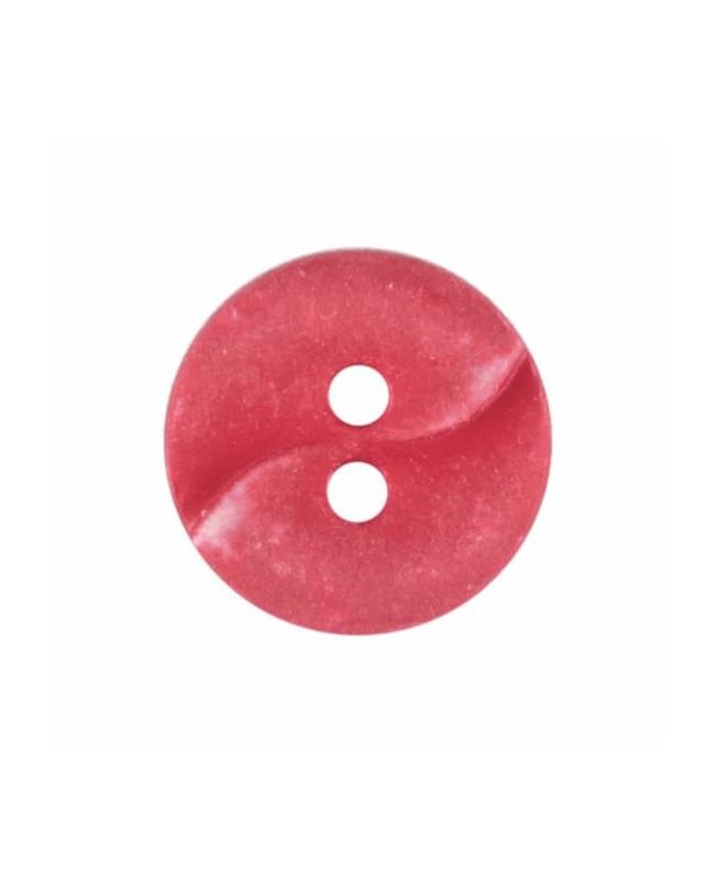 Dill - Plastic Red Wave Button - 13mm