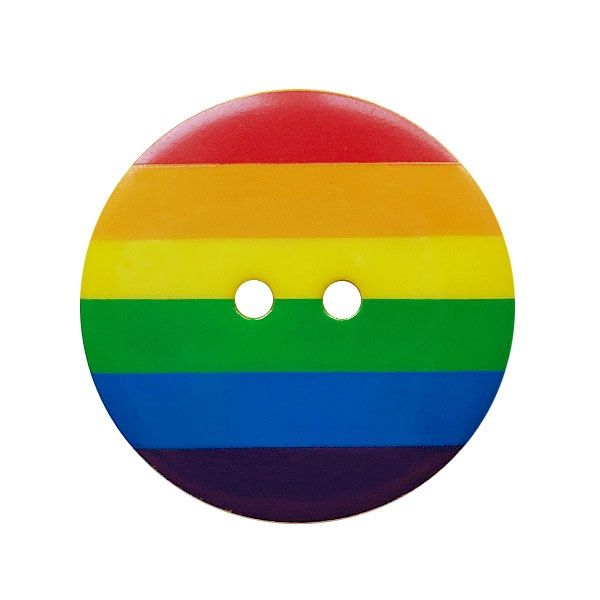 Dill - Plastic Round Rainbow Button - 20mm or 25mm