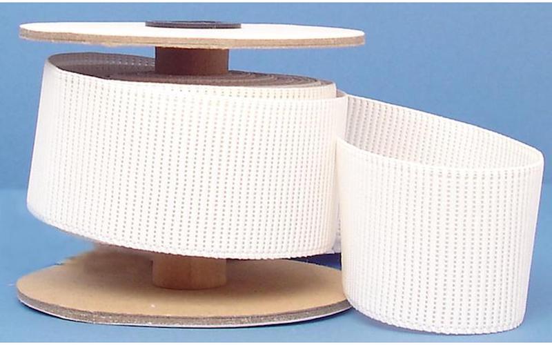 Woven Ribbed No-Roll Elastic - 2" - White