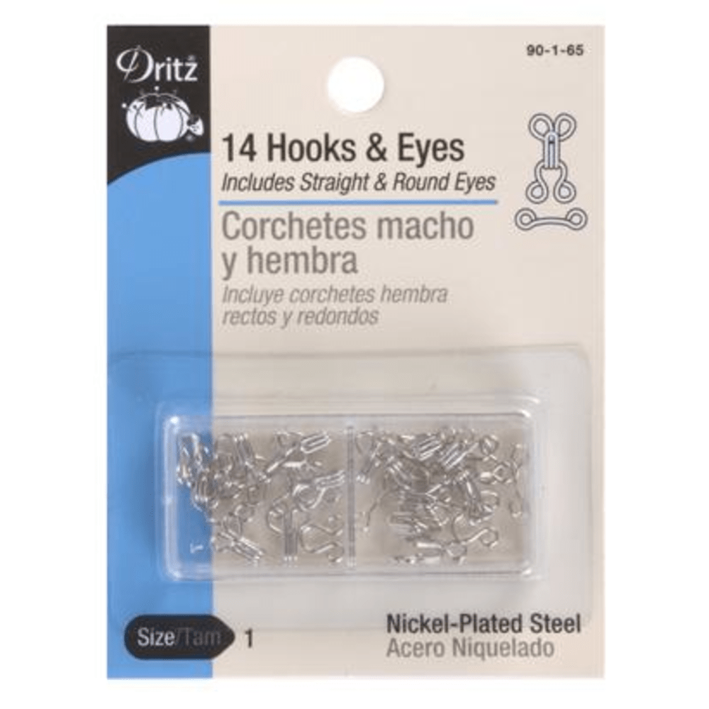 Dritz - Hooks and Eyes - 14 ct. - Various
