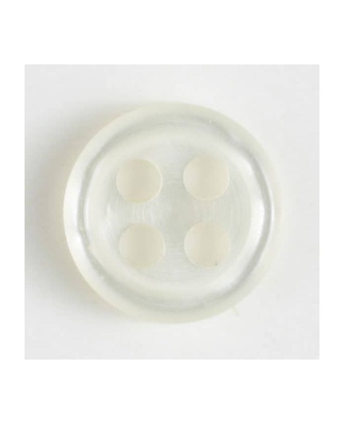 Dill - White Four Hole Button - Various Sizes