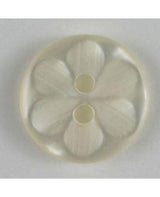 Dill - Etched Pearly Flower Button - 11mm