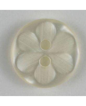 Dill - Etched Pearly Flower Button - 11mm