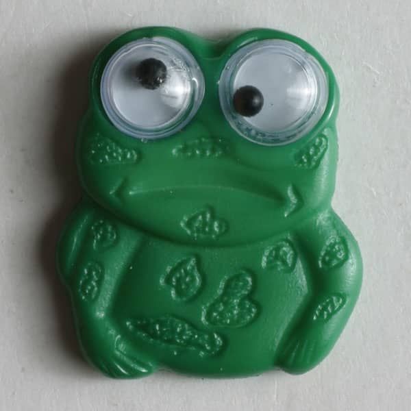 Dill - Googly Eyed Frog Button - 20mm