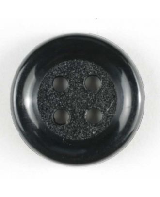 Dill - Raised Edge Black Shirt Button - 13mm