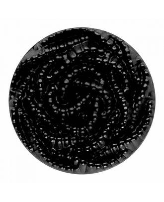 Dill - Black Rose Shank Button - 15mm