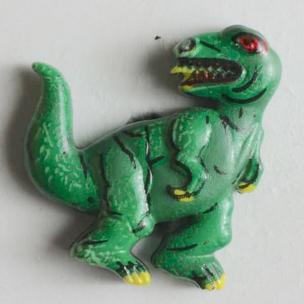 Dill - Green Dinosaur Button - 20mm
