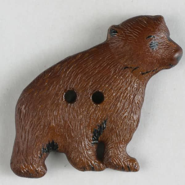 Dill - Brown Bear Button - 32mm (1 1/4")