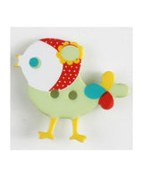 Dill - Bird Button - Green - 25mm