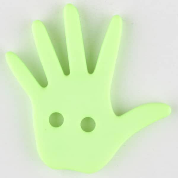 Dill - Neon Green Hand Button - 25mm