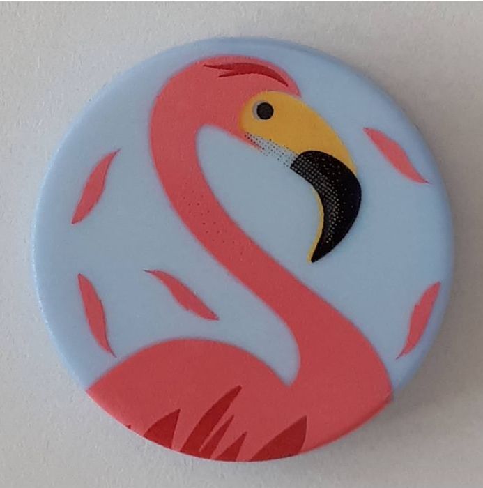 Dill - Flamingo Blue Button - 15mm
