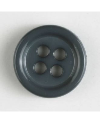 Dill - Raised Edge Grey Shirt Button - 11mm