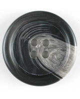 Dill - Semi Gloss Grey Tortoise Shell Shirt Button - 13mm