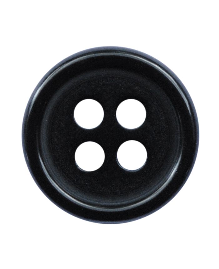 Dill - Black Four Hole Button - 9 mm