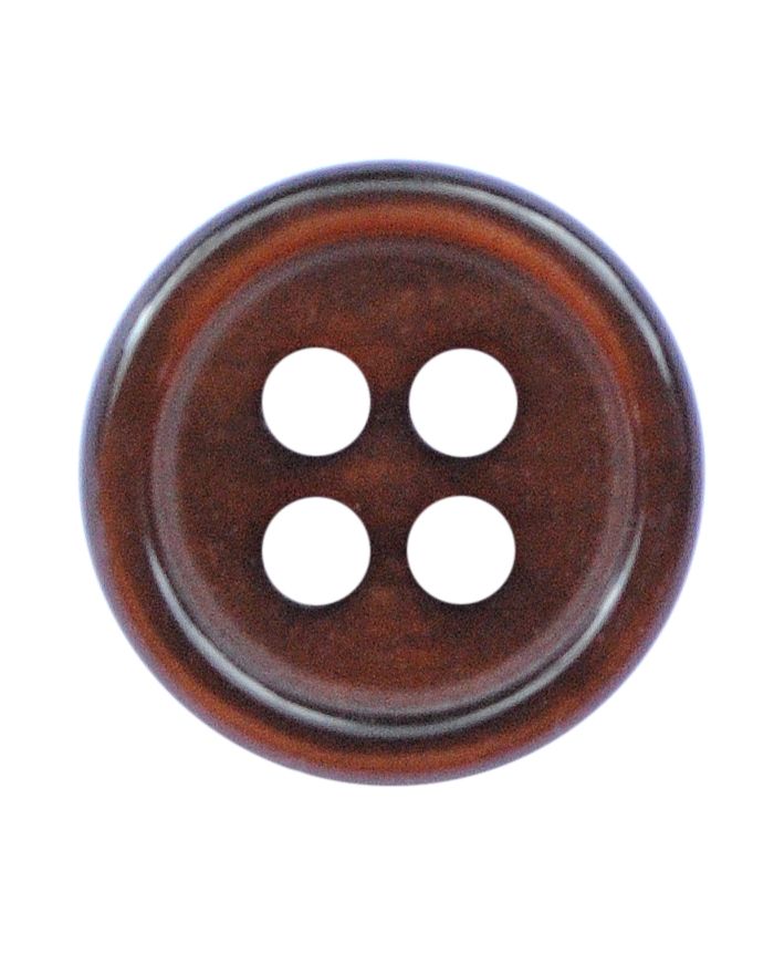 Dill - Dark Brown Four Hole Button - Various Sizes