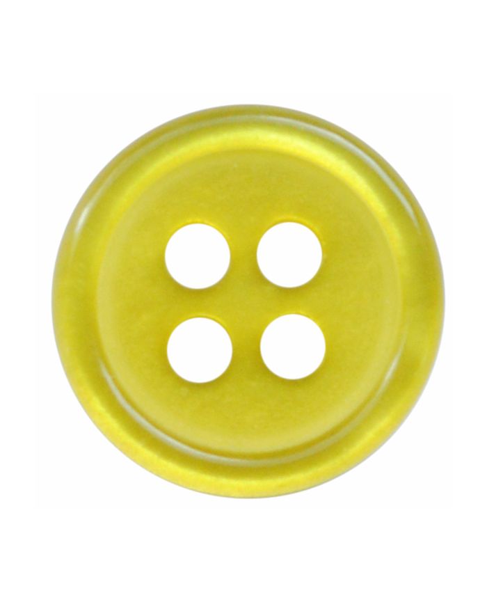 Dill - Mustard Green Four Hole Button - Various Sizes
