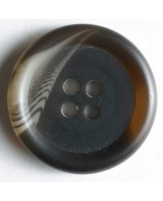 Dill - Matte Dark Brown Tortoise Shell Button - 15mm