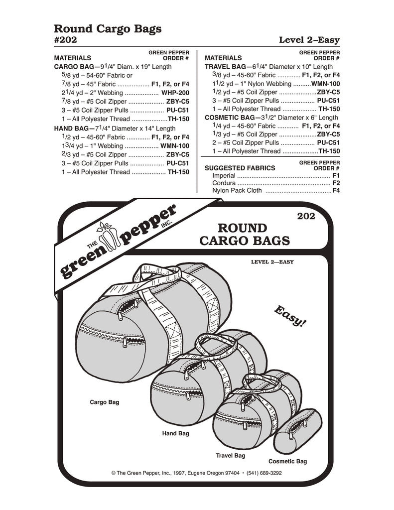 The Green Pepper - 202 - Round Cargo Bags