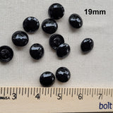 Disco Ball Shank Button - Black - Various