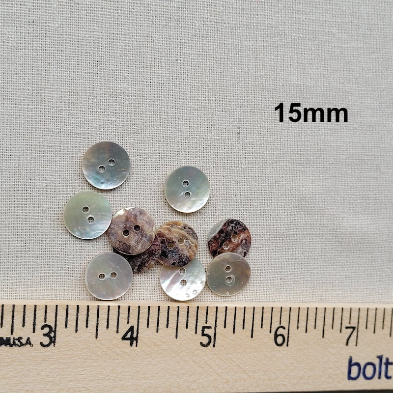Shell Button - Iridescent - Various Sizes
