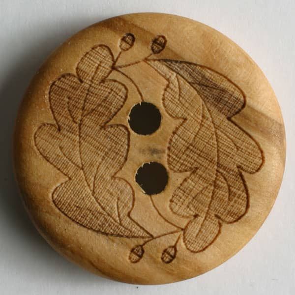 Dill - Wood Leaf Button - Various