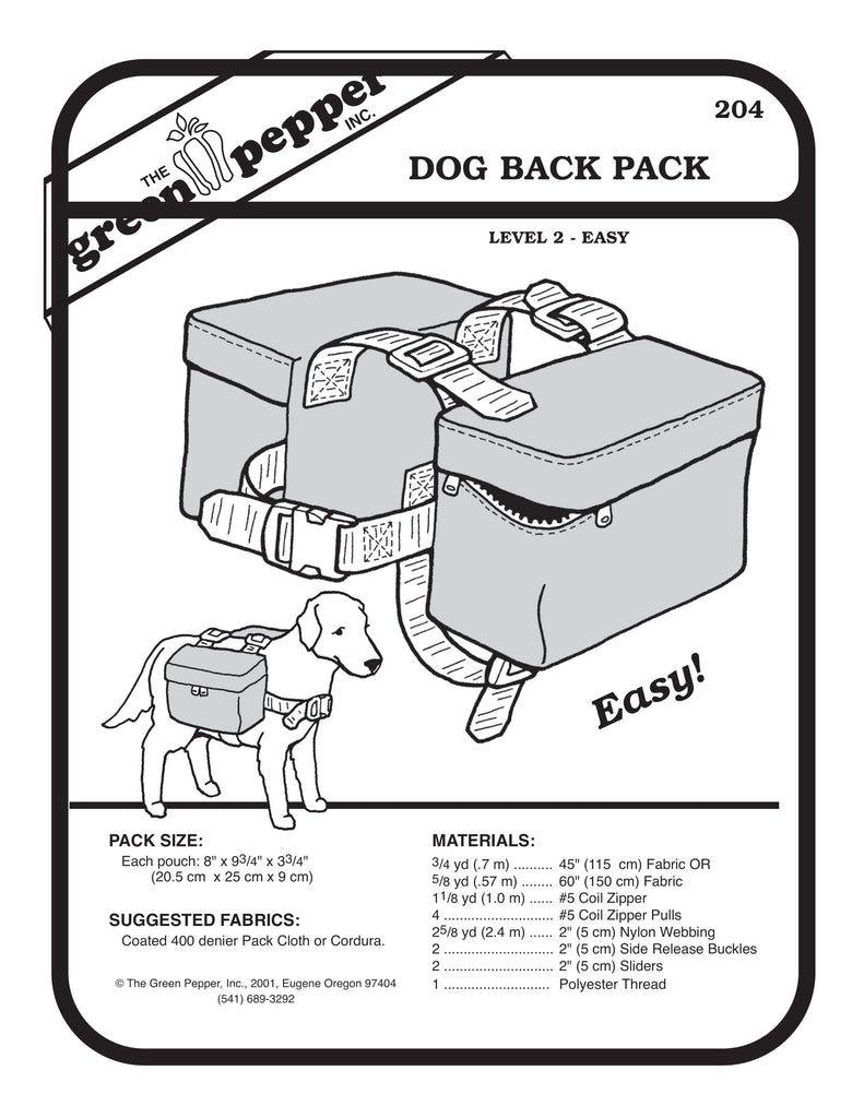 The Green Pepper - 204 - Dog Back Pack