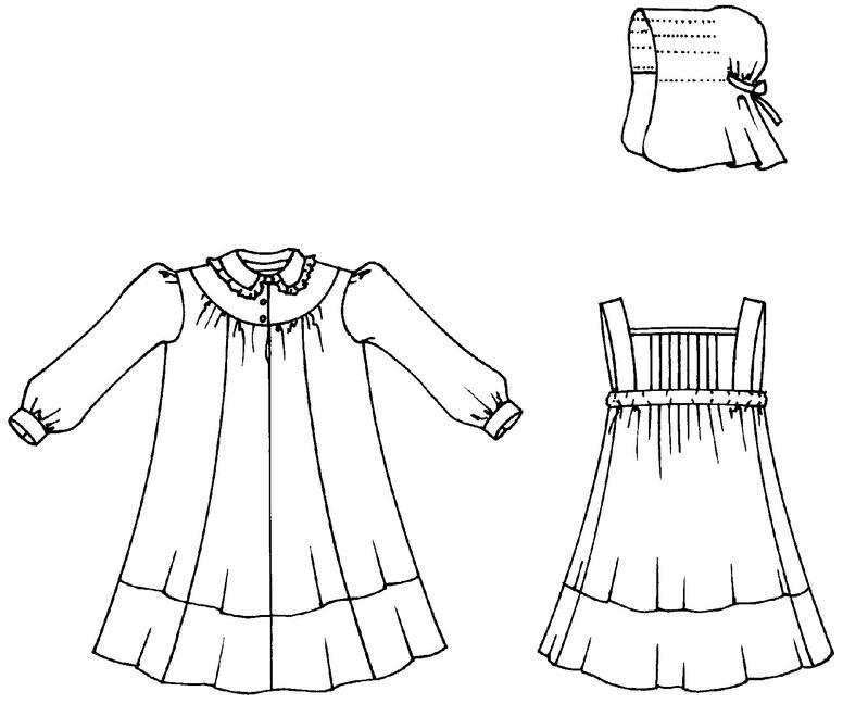 Folkwear - Child's Prairie Dress and Pinafore - 213
