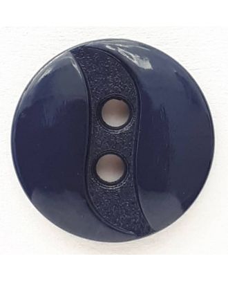 Dill - Navy Wave Button - 13mm