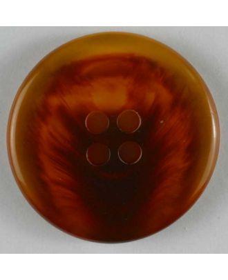 Dill - Flat Amber Tortoise Shell Button - Various Sizes