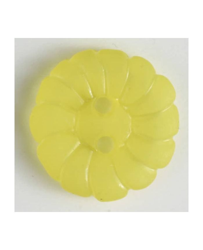 Dill - Transparent Yellow Flower Button - 13mm
