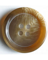 Dill - Semi Gloss Brown Tortoise Shell Button - 20mm