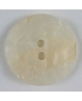 Dill - White Shimery Poly Button - 15mm