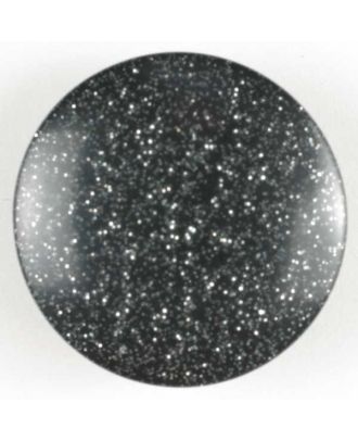 Dill - Black Glitter Shank Button - 23mm