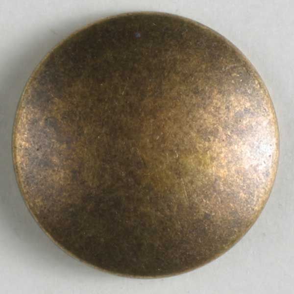 Dill - Full Metal Round Button - Antique Brass - 15mm