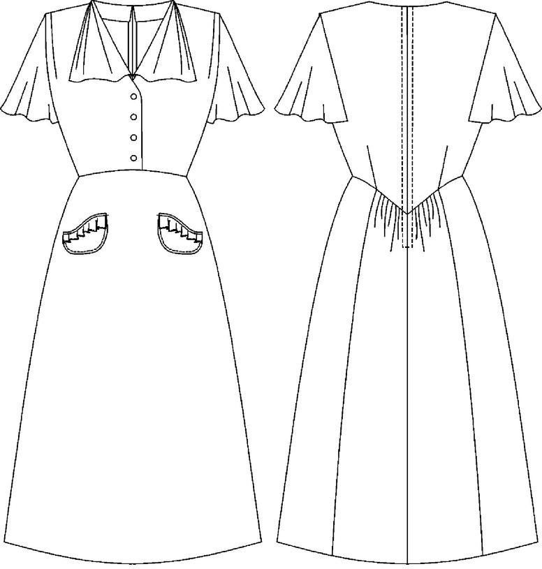 Folkwear - 1930s Day Dress - 249