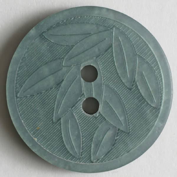 Dill - Iridescent Green Leaf Button - 18mm