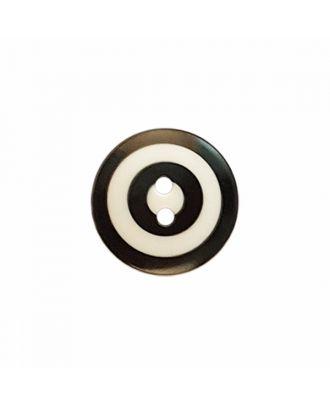 Dill - Kaffe Fassett Black White Target Button - 15mm