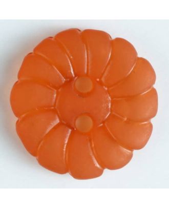 Dill - Transparent Orange Flower Button - 18mm