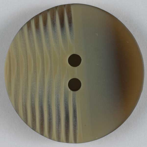Dill - Half Grooved Brown/Beige Button - 20mm