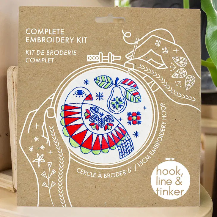 Hook, Line & Tinker - Embroidery Kit - Partridge
