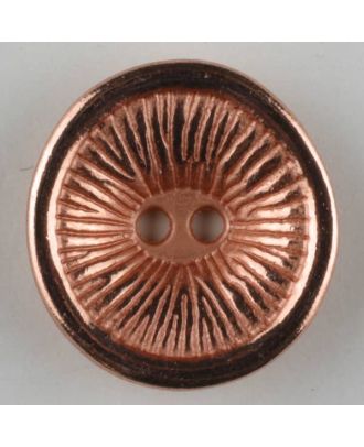 Dill - Copper Grooved Button - 18mm