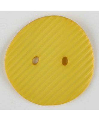 Dill - Yellow Grooved Button - 25mm
