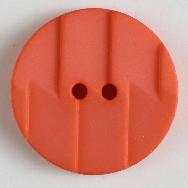 Dill - Geometric Polyamide Button - Coral - 25mm