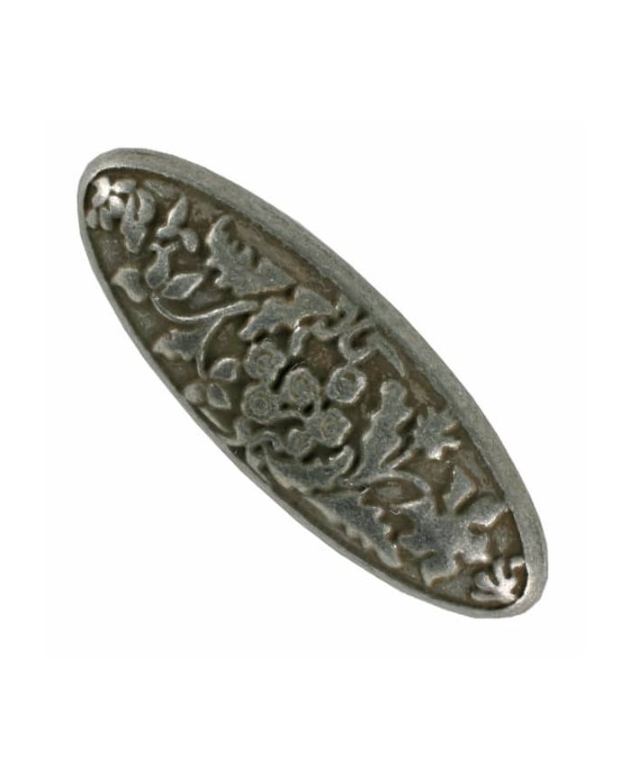 Dill - Metal Oblong Leaf Filigree Button - 28mm