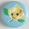 Dill - Yellow Rose Blue Button -  25mm