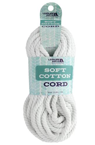 Leisure Arts - Cotton Cord - 75ft. - White