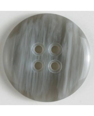 Dill - Grey Four Hole Button - 30mm
