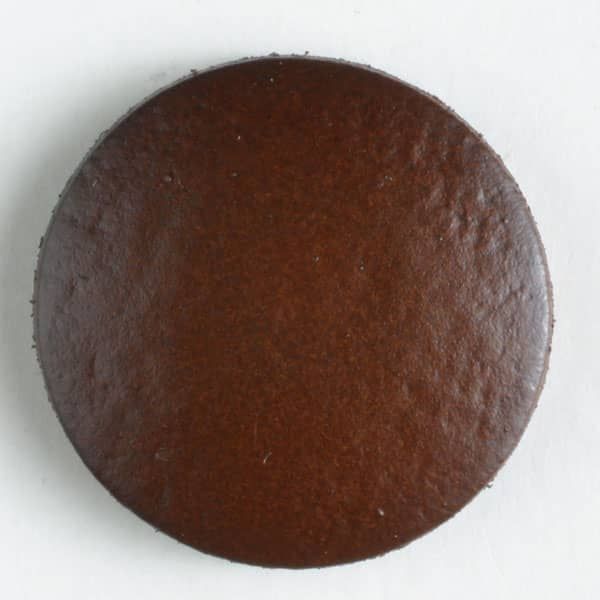 Dill - Genuine Leather Button - Brown - 15mm